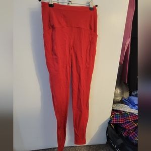 Red Lululemon leggings